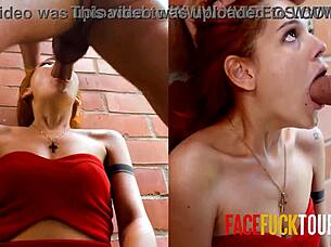 petite latina ready for rough public facefuck by monster cock