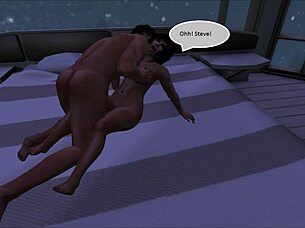 pregnant wife cheats wearing horns in steamy cuckold comic tale