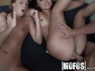 Mofos Backroom Foursome Orgy with Hot Teen Ass