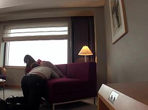 mystery tall japanese student's giant tits audition reveal