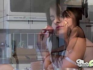 petite latina strips teases in kitchen ripping clothes for nude fetish fun