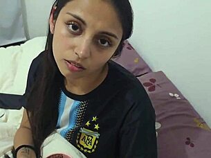 latina teen cured by huge cock in rough doggystyle creampie