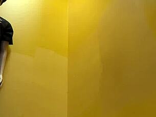 milf squirts cream from pussy and ass on fucking machine