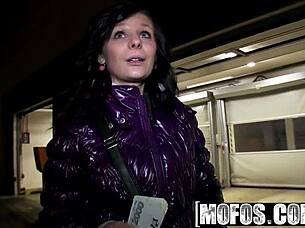 mofos public pickup with maja sucking cock at night outdoors
