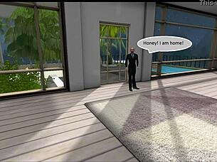 pregnant wife cheats wearing horns in steamy cuckold comic tale