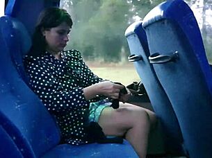 Hot mom tempts stranger during public bus ride