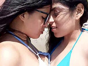 lesbian sluts scissors then beg stranger's cock for cumshots