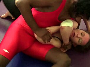 veve lane dominates spandex wrestling match hard