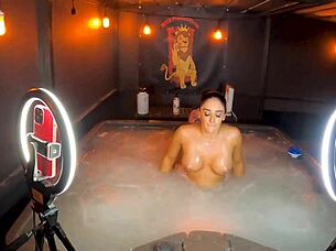 sheena ryder rides huge cock in hot tub jacuzzi sex