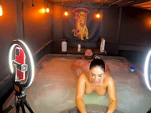 sheena ryder rides huge cock in hot tub jacuzzi sex