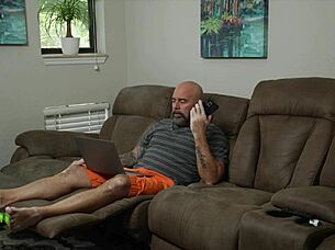 Ghostface pounds mature cougar in Halloween lingerie surprise