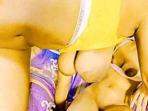 brunette threesome pounding uttaran20 ffm fun 🔥🍆💦