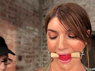 Hey watch this hogtied slut get toyed lezdom rough