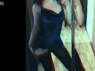 Aesthetic sexy girls in leather stockings webcam!