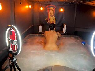 sheena ryder rides huge cock in hot tub jacuzzi sex