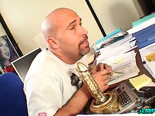 mature slut bent over anal fucked during dirty office interview
