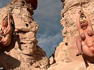 boyfriend punishes tied student with rough anal dildo