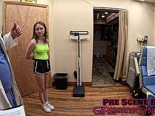 Serena morgan's petite frame yields to pervy doctor's hospital domination