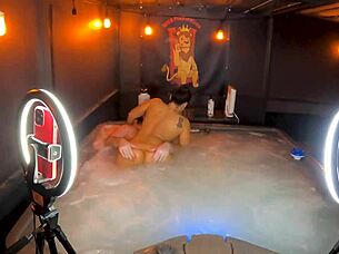 sheena ryder rides huge cock in hot tub jacuzzi sex