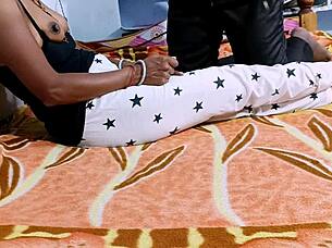 desihotcouple's sexy indian wife delivers sloppy handjob footjob blowjob 😩