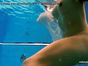 kristy hot babe with big boobs in pool 💦🏊‍♀️