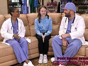 Serena morgan's petite frame yields to pervy doctor's hospital domination