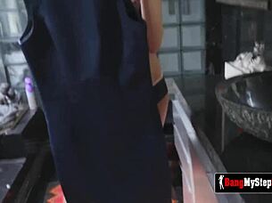 jane doux pounds guy in pov bathroom