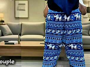 Indonesian babe sucks dick swallows cum homemade blowjob