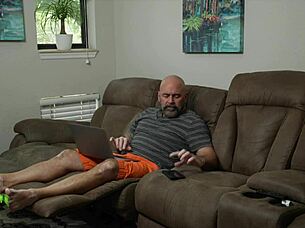 Ghostface pounds mature cougar in Halloween lingerie surprise