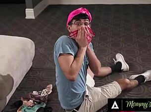 Big Titty MILFs Gangbang Teen Cum on Dirty Panties