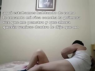 hubby's pal breeds latina wife cuckold creampie uterus full