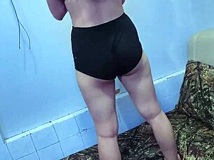 hey, grab the camera and film my curvy ass shaking during this workout