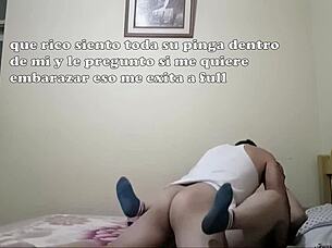 hubby's pal breeds latina wife cuckold creampie uterus full
