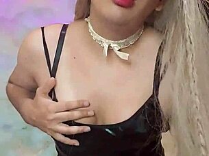 latex transsexual hottie crossdresses lesbian playtime 😏🔥