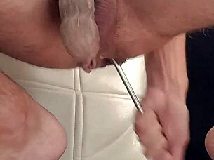 i blast cum from my huge cock using anal fisting toys on sexy skinny ass