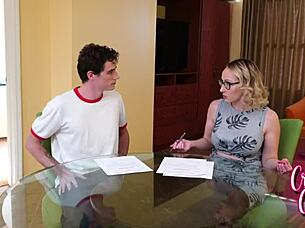 Blonde milf seduces influences vote dirty talk intense sex