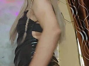 latex transsexual hottie crossdresses lesbian playtime 😏🔥