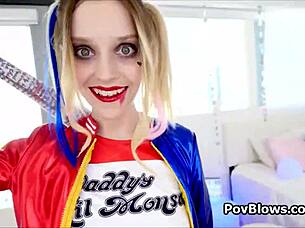 maria's throat stuffed with dildo and cock cosplay