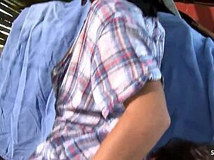 slim honey demon seduces worker for outdoor anal creampie