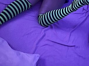 roommate catches emo girl squirting hard during solo masturbation