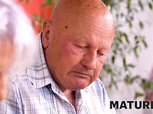 a dissatisfied wife seduces the handsome waiter after her older husband fails her