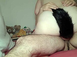 i unwrapped this horny little vixen bitch for christmas creampie riding