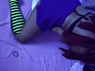 roommate catches emo girl squirting hard during solo masturbation