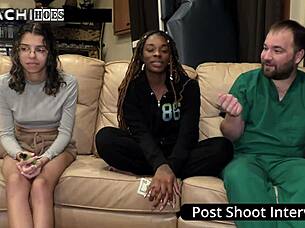 big ass ebony spreads shaved pussy with vibrator backstage moans