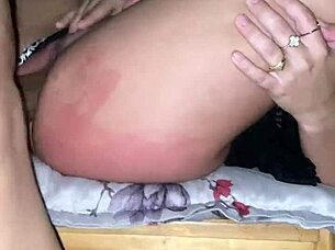 Rough fucking leads to loud moans and deep creampie explosion inside