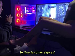 brazilian wife handjobs femdom competes in spider-man game spanish subs