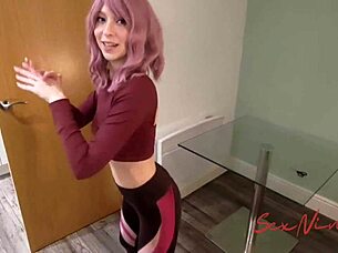 Step Mom Accidentally Impales On Hard Dick During Yoga