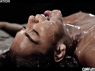 latina cum slut black angel blasts creampie squirt explosion