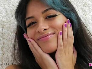 petite teen perfect body tempts massage daddy pov sofa