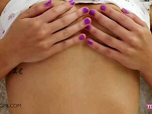 petite teen perfect body tempts massage daddy pov sofa